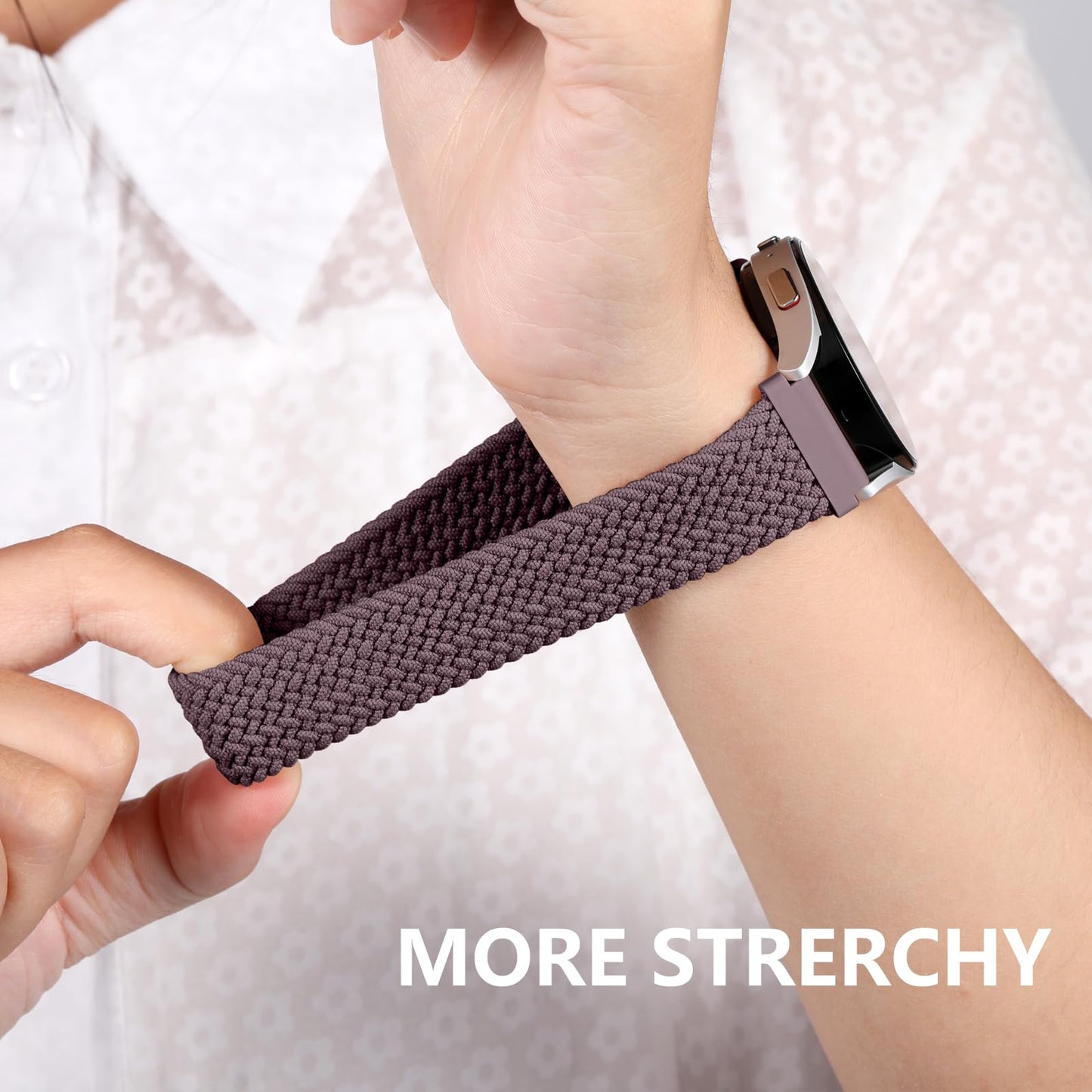 5 Pack Compatible with Samsung Watch Bands for Galaxy Watch 7 6 5 4 40mm 44mm/Watch 6 4 Classic Band 43mm 47mm/Galaxy Watch 5 Pro Band 45mm, 20mm Braided Stretchy Sport Straps Women Men