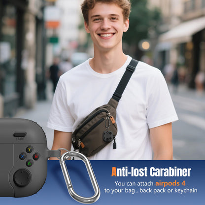 Compatible with Airpods 4 Case Cover with Cleaner Kit, Classic Funny Protective Silicone Game Case for Airpods 4 2024 Cover for Men Boy