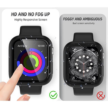 Comvin 2 Pack Compatible with Apple Watch Screen Protector 44mm 40mm 45mm 41mm, Full Waterproof Watch Case Cover Fits For iWatch Ultra SE Series 9 8 7 6 5 4 3