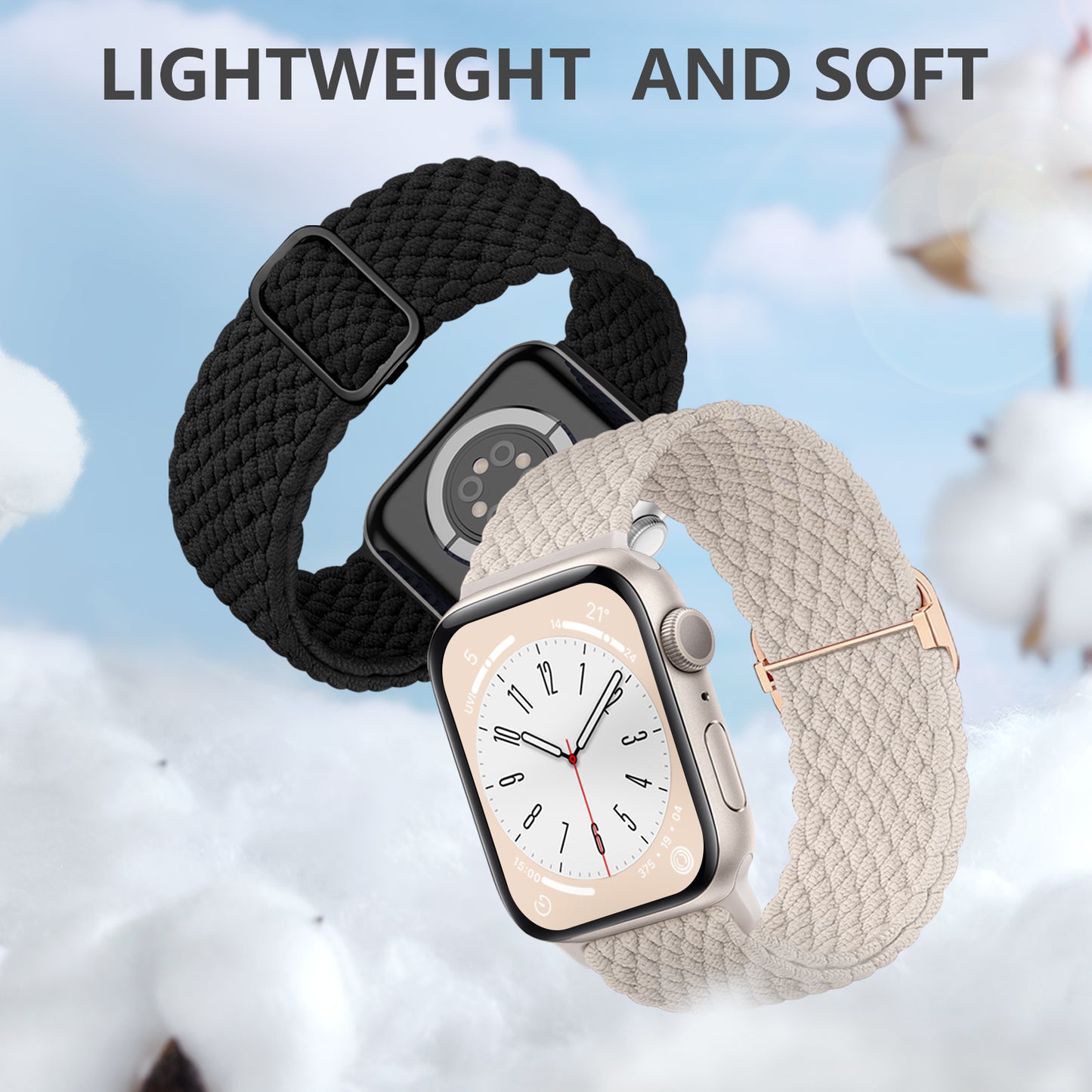 5 Pack Braided Stretchy Bands for Apple Watch Band 38mm 40mm 41mm 42mm 44mm 45mm 46mm 49mm Women Men, Adjustable Nylon Solo Loop Elastic Straps for iWatch Series 10 9 8 7 6 SE 5 4 3 2 1 Ultra