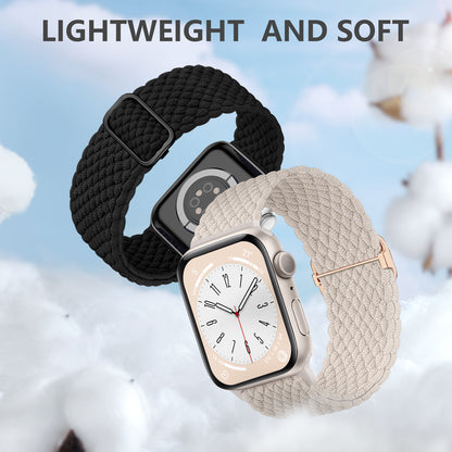 5 Pack Braided Stretchy Bands for Apple Watch Band 38mm 40mm 41mm 42mm 44mm 45mm 46mm 49mm Women Men, Adjustable Nylon Solo Loop Elastic Straps for iWatch Series 10 9 8 7 6 SE 5 4 3 2 1 Ultra