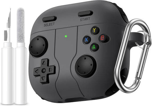 Compatible with Airpods 4 Case Cover with Cleaner Kit, Classic Funny Protective Silicone Game Case for Airpods 4 2024 Cover for Men Boy
