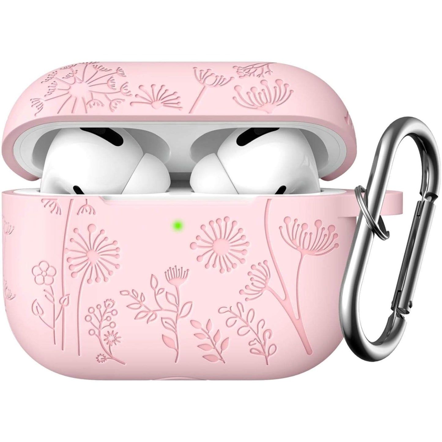 Flower Engraved Case for AirPods Pro Case 2nd 1st Generation Case/AirPod Pro Case Cover, Cute Soft Silicone Skin Full Protective Cover for Apple Airpods Pro 2 Case