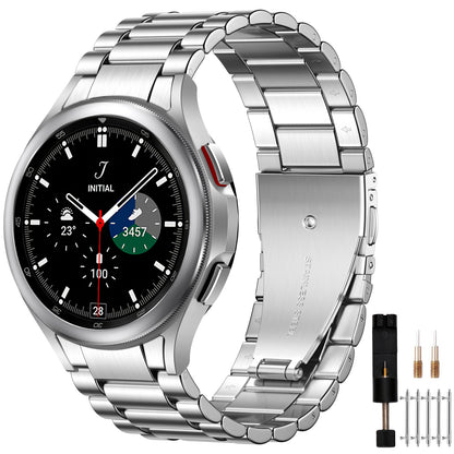 Comvin Compatible With Samsung Galaxy Watch 7/6/5/4 Bands 40mm 44mm/Watch 6 Classic 47mm 43mm/Watch 5 Pro Bands 45mm for Women Men, Stainless Steel Metal Charm Straps