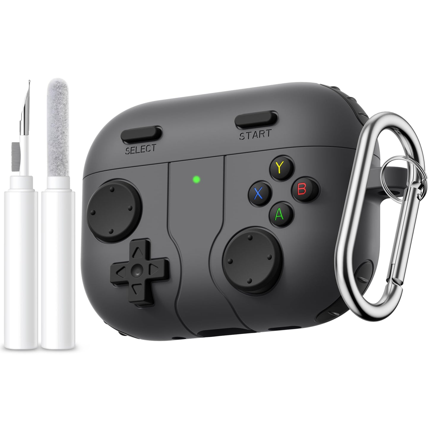 Compatible with AirPods Pro 3 Case 2025, Shockproof Silicone Game Case for Apple AirPods Pro 3 with Cleaner Kit & Keychain for Men Boy