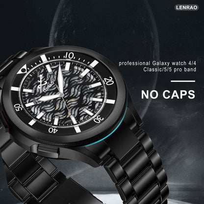 Comvin Compatible With Samsung Galaxy Watch 7/6/5/4 Bands 40mm 44mm/Watch 6 Classic 47mm 43mm/Watch 5 Pro Bands 45mm for Women Men, Stainless Steel Metal Charm Straps