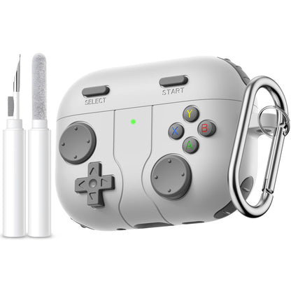 Compatible with AirPods Pro 3 Case 2025, Shockproof Silicone Game Case for Apple AirPods Pro 3 with Cleaner Kit & Keychain for Men Boy