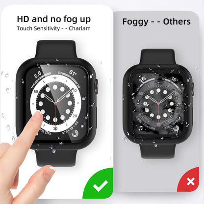 3 Pack Compatible with Apple Watch Screen Protector 40mm 44mm Series 6 5 4, Full Protective Waterproof PC Bumper Cover Accessories for Women Men