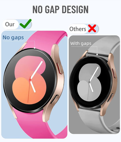 Comvin Compatible With Samsung Galaxy Watch 7/6/5/4 Bands 40mm 44mm/Watch 6 Classic 47mm 43mm/Watch 5 Pro Bands 45mm for Women Men, Silicone Soft Sport Wristbands