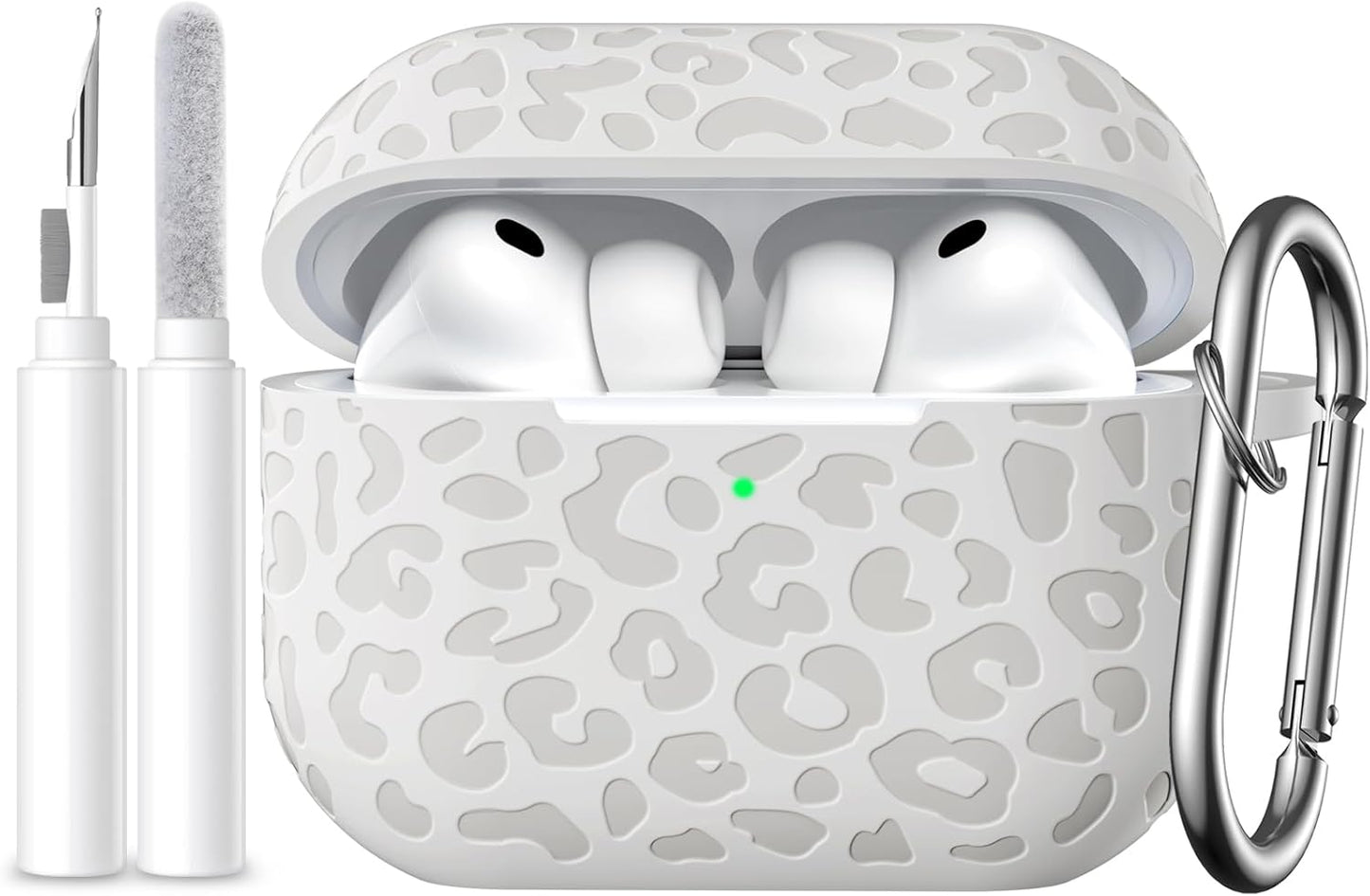 Comvin Compatible with AirPods Pro 3 Case Cover(2025), Soft Leopard Engraved Silicone Case for Apple Airpods Pro 3rd Generation (2025)