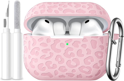 Comvin Compatible with AirPods Pro 3 Case Cover(2025), Soft Leopard Engraved Silicone Case for Apple Airpods Pro 3rd Generation (2025)