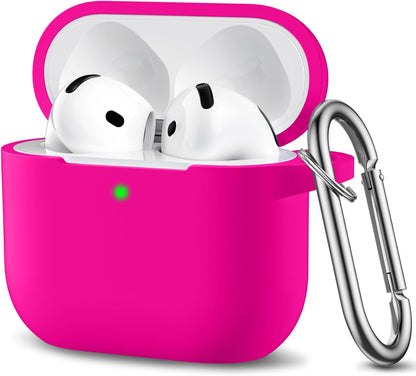 Comvin Compatible With Airpods 4 Case for Women Men, Soft Silicone Case Fits For Airpods 4th Generation 2024, Rose