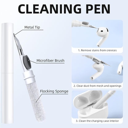 Comvin for Apple Airpods 4 Case Cover for Women Men, with Cleaner Kit Fits & Anti-Loss Strap, Navy
