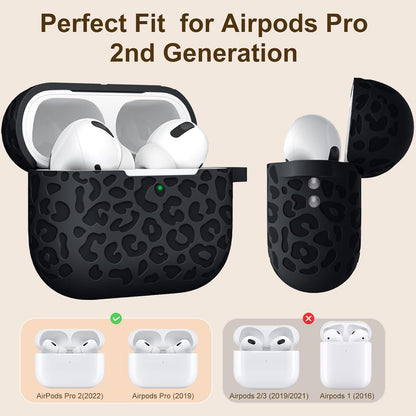 Comvin Fits For Airpods Pro 2 Case Silicone, Cute Soft Compatible With Airpods Pro Case Cover, Leopard