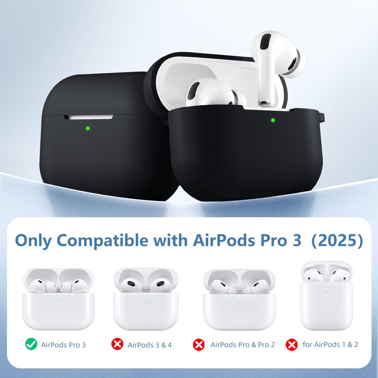 Comvin for AirPods Pro 3 Case, Soft Silicone Cover for Apple Airpods Pro 3rd Generation (2025), with Cleaner Kit
