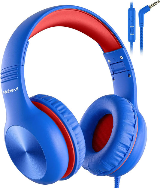 Comvin Kids Headphones for School, Foldable Wired Headphones for Kids Toddlers Boys Girls with Sharing Function & Safe Volume Limited