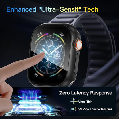 Comvin for Apple Watch Screen Protector 44mm 46mm 40mm, Fully Waterproof Privacy Case for Apple Watch SE 3/SE 2/SE/Series 11/10/6/5/4, 2 Pack