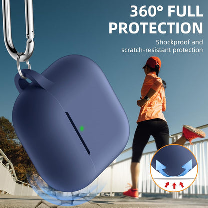 Comvin for Apple Airpods 4 Case Cover for Women Men, with Cleaner Kit Fits & Anti-Loss Strap, Navy