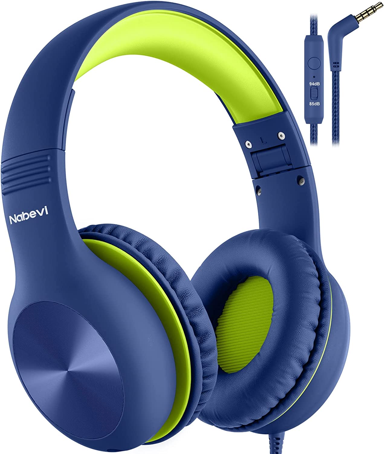 Comvin Wired Kids Headphones for School, Foldable Over-Ear Headphones for Kids Toddlers Boys Girls with Sharing Function & Safe Volume Limited