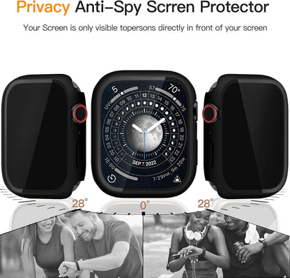 Comvin for Apple Watch Screen Protector 44mm 46mm 40mm, Fully Waterproof Privacy Case for Apple Watch SE 3/SE 2/SE/Series 11/10/6/5/4, 2 Pack