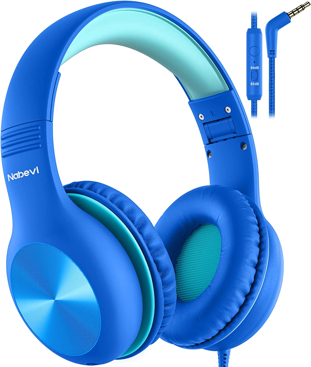 Comvin Kids Headphones for School, Foldable Wired Headphones for Kids Toddlers Boys Girls with Sharing Function & Safe Volume Limited