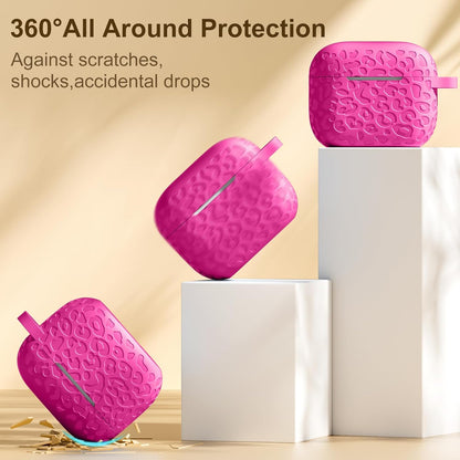 Comvin for Apple AirPods 4 Generation Case Cover for Women Men, with Cleaner Kit, Silicone Engraved Leopard Case