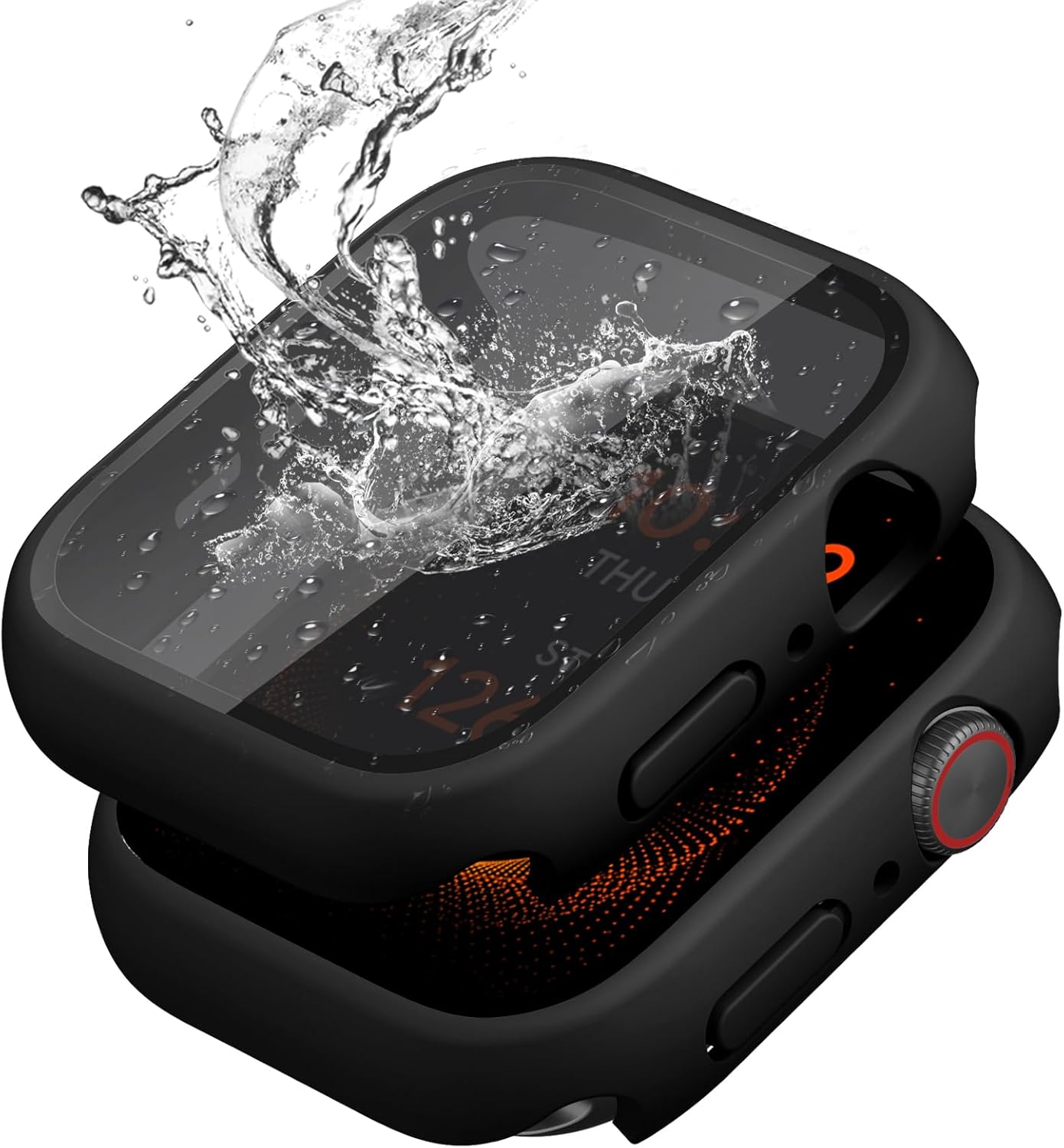 Comvin for Apple Watch Screen Protector 44mm 46mm 40mm, Fully Waterproof Privacy Case for Apple Watch SE 3/SE 2/SE/Series 11/10/6/5/4, 2 Pack