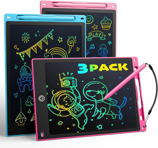 Comvin 3 Pack LCD Writing Tablet for Kids, 10inch Drawing Tablets for Boys Girls, for 2-9