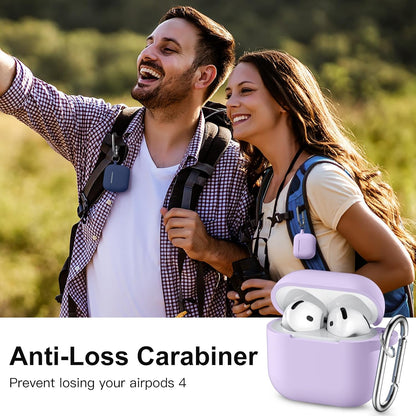 Comvin Compatible With Apple Airpods 4 Case Cover for Women Men, Silicone, Lavender