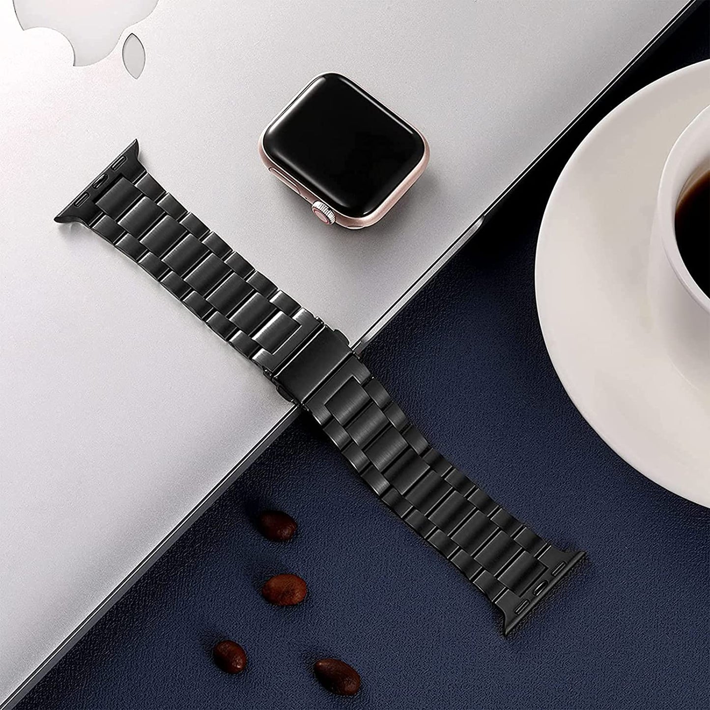Comvin Metal Fits For Apple Watch Bands 46mm 45mm 49mm 42mm 44mm for Men Women, Stainless Steel Straps Compatible With iWatch Ultra Series 11 10 9 8 7 6 5 4 3 SE