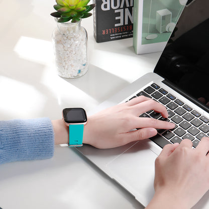 Comvin Compatible with Fitbit Versa 2/Versa/Versa Lite/Versa SE Bands for Women Men, Soft Silicone Breathable Hole Sport Wristbands