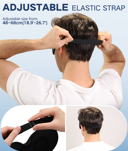 Comvin 3D Sleep Mask for Women Men, Memory Foam Eye Masks for Sleeping Blackout, Black